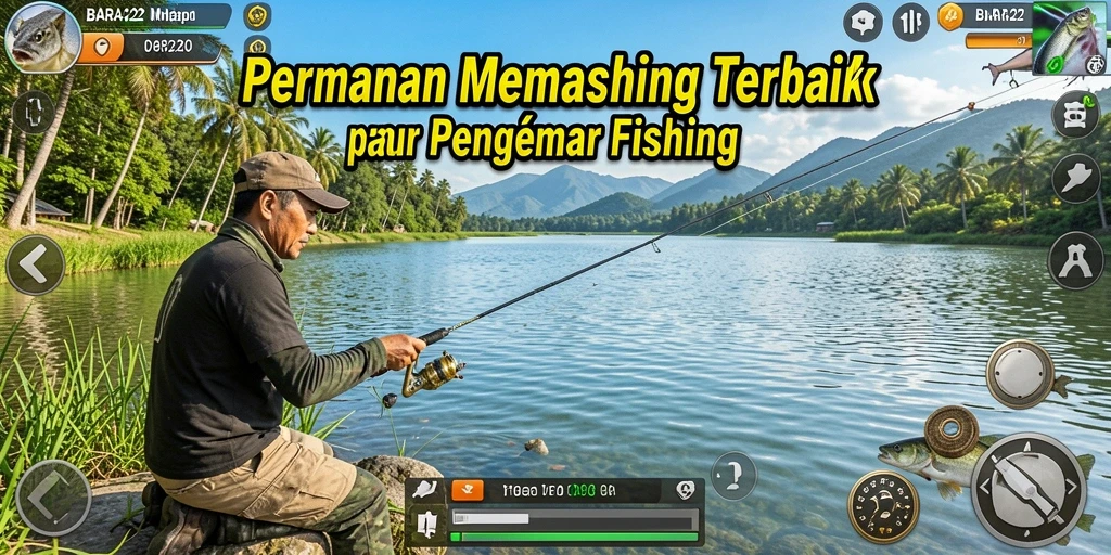 Gameplay BARA22 menampilkan pengalaman memancing yang seru dan interaktif.