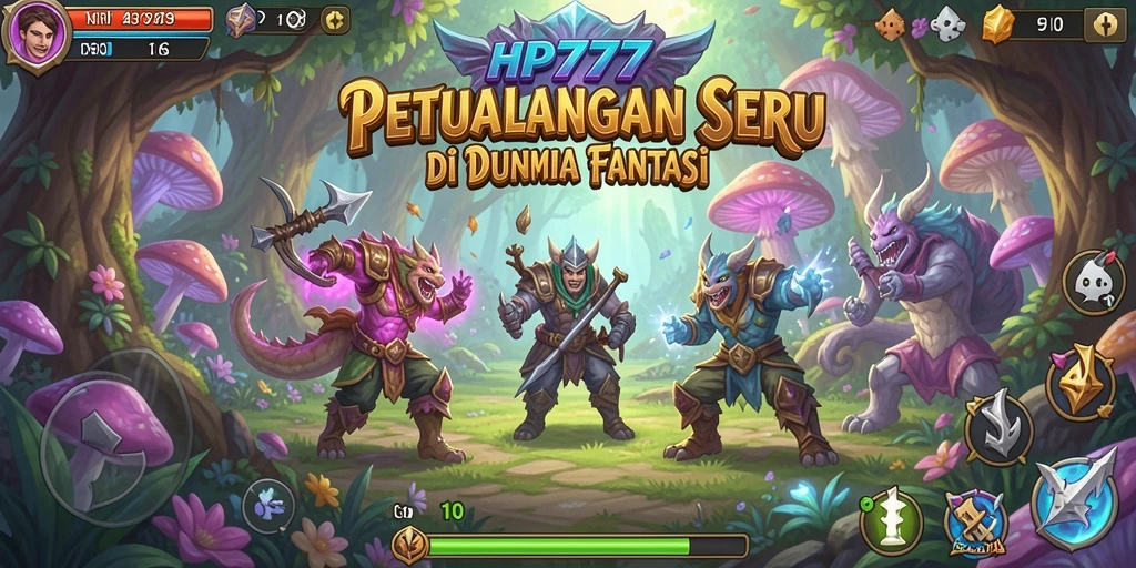 Screenshot HP777 menampilkan aksi petualangan yang intens.