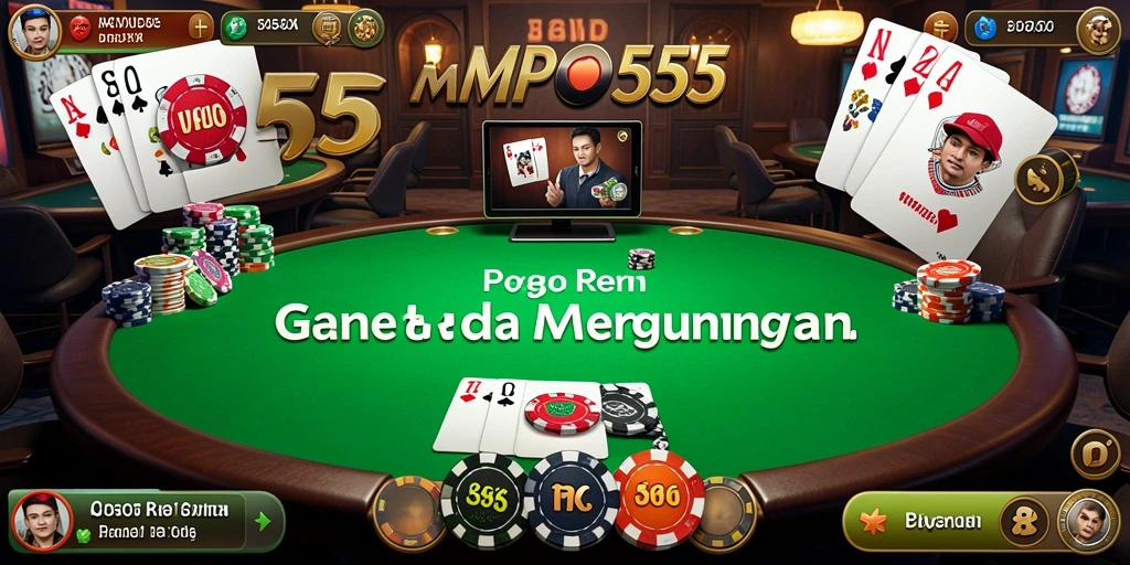 Screenshot MPO555 menampilkan gameplay poker yang mendebarkan.