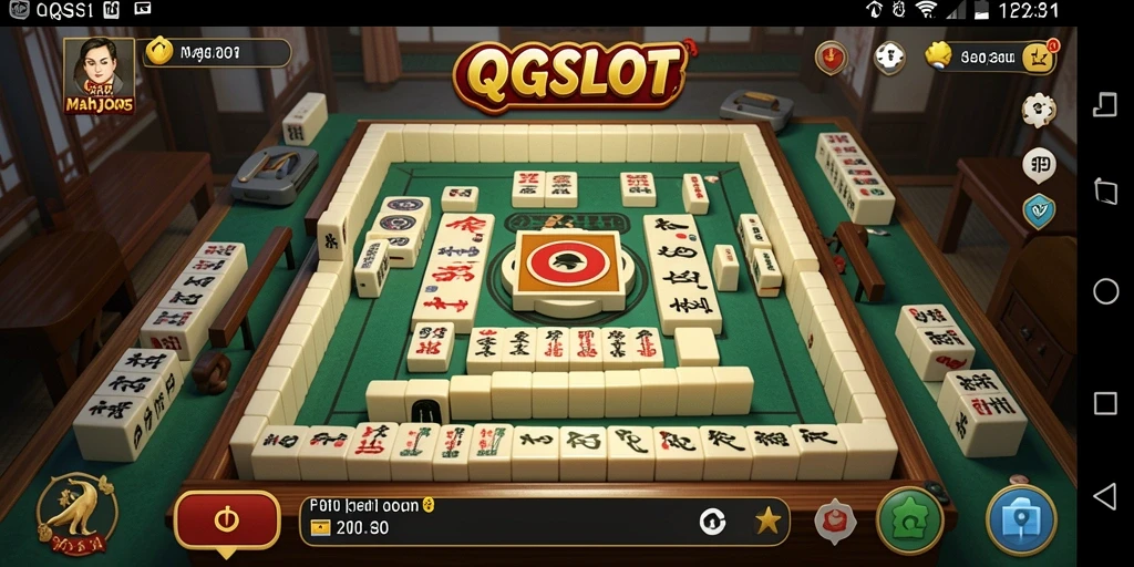 Screenshot QQSLOT menampilkan gameplay Mahjong yang menarik dan seru.